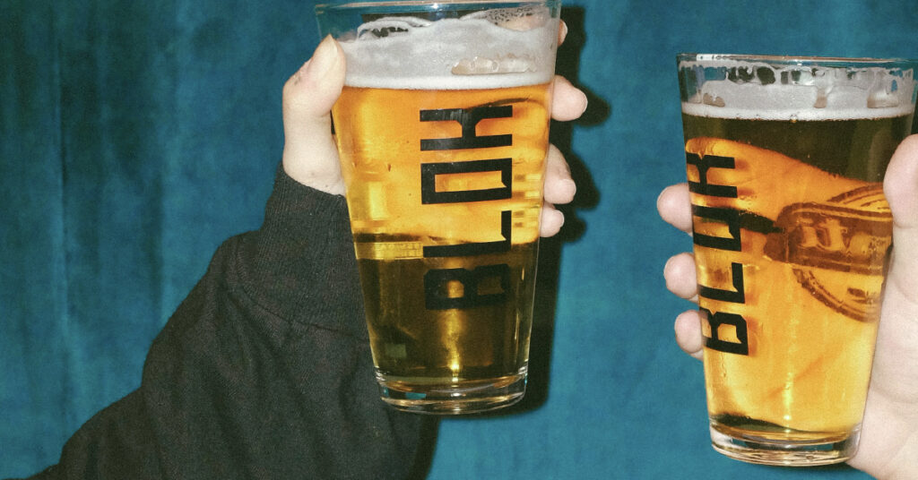 Branded beer glass