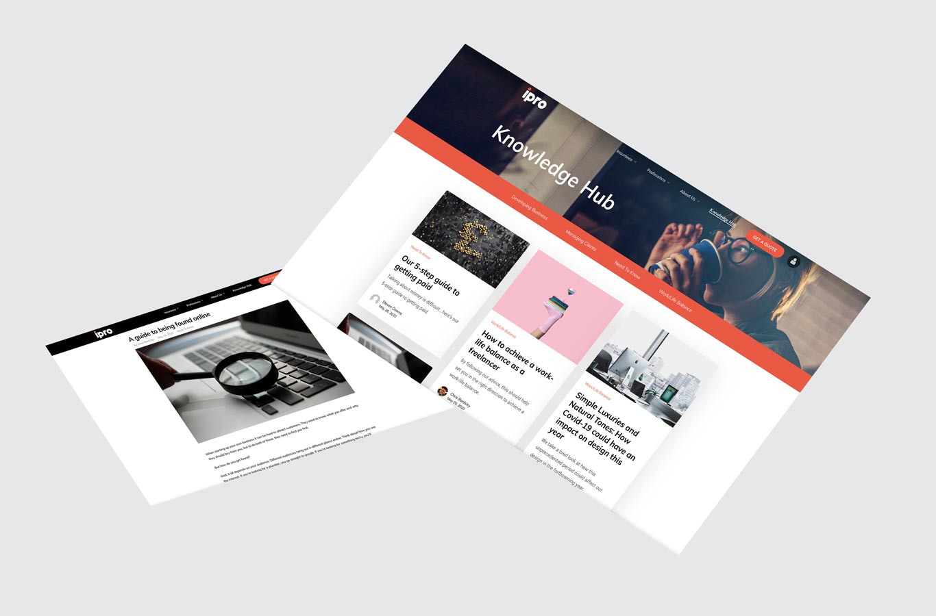 knowledge hub for an insurance company