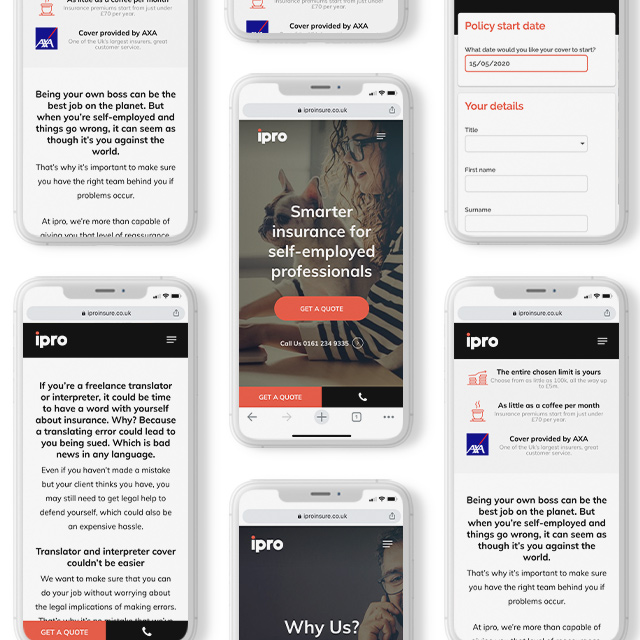 mobile design for websites in insurance