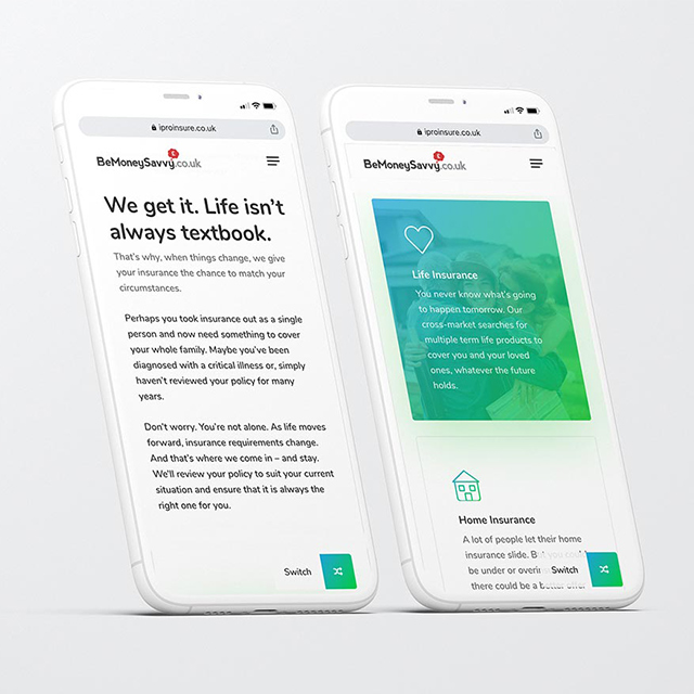 be money savvy mobile site showcasing service offering