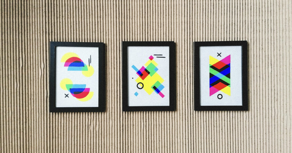 CMYK printed coloured posters