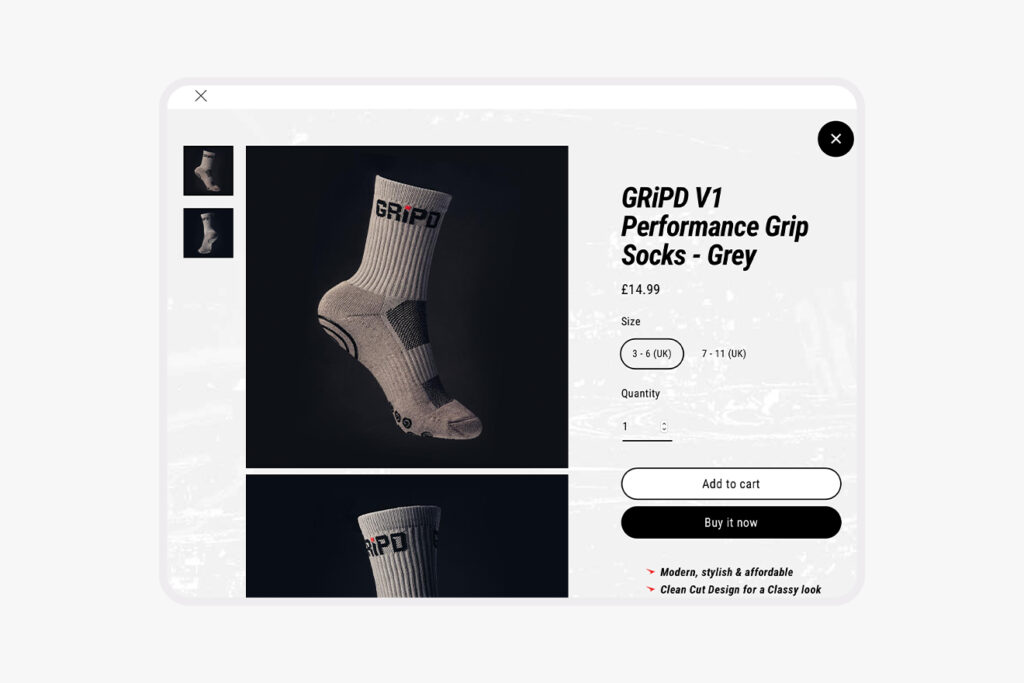 gripd shopify website