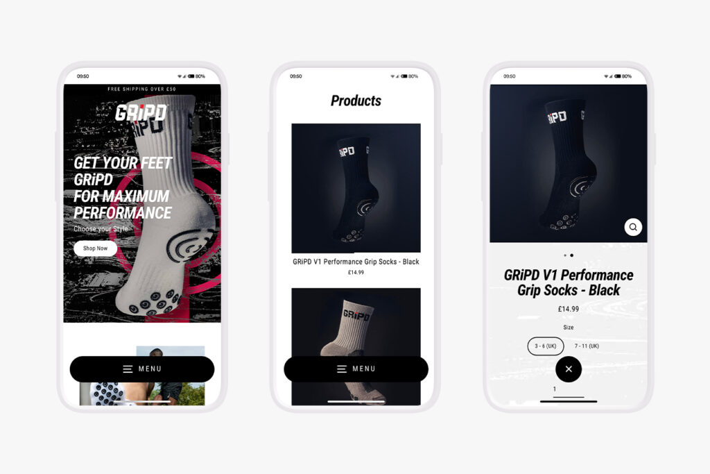 gripd mobile website