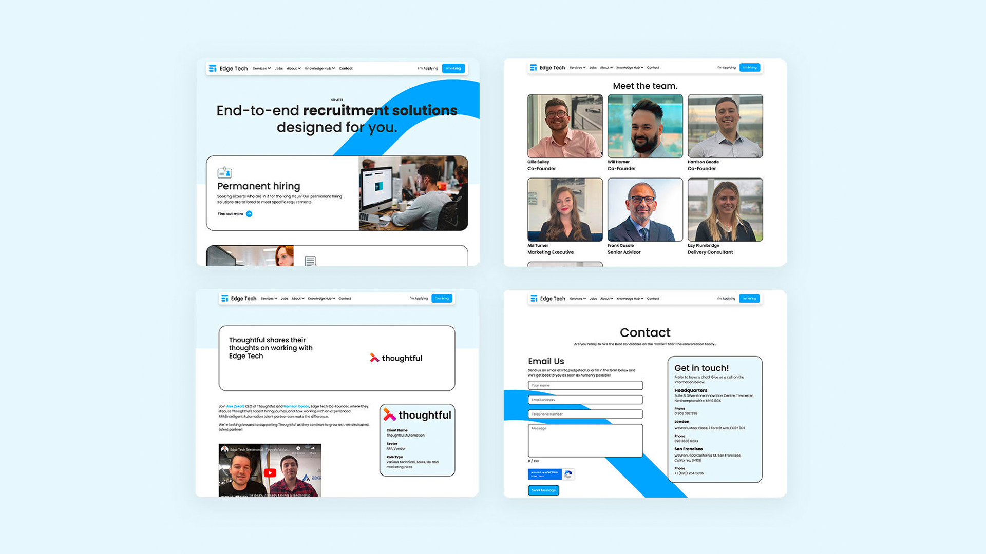 gallery Edge tech website design on wordpress