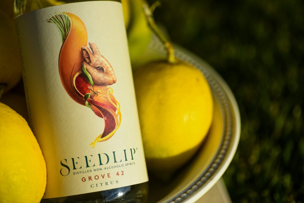 Seedlip non-alcoholic spirits packaging design