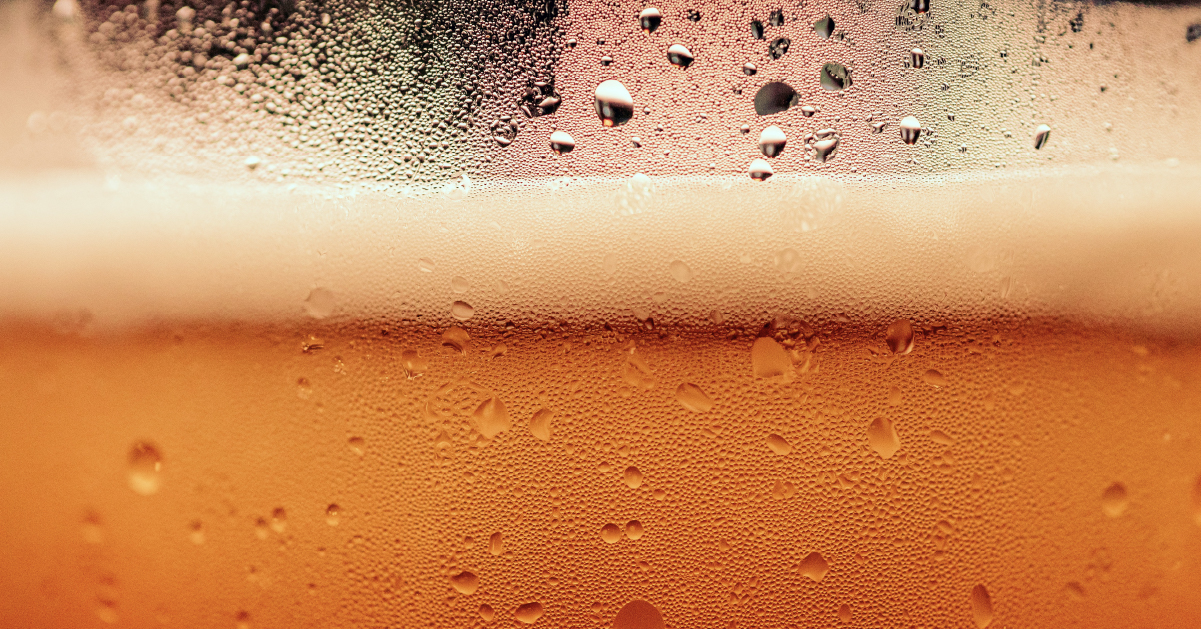 Close up image of beer in a glass