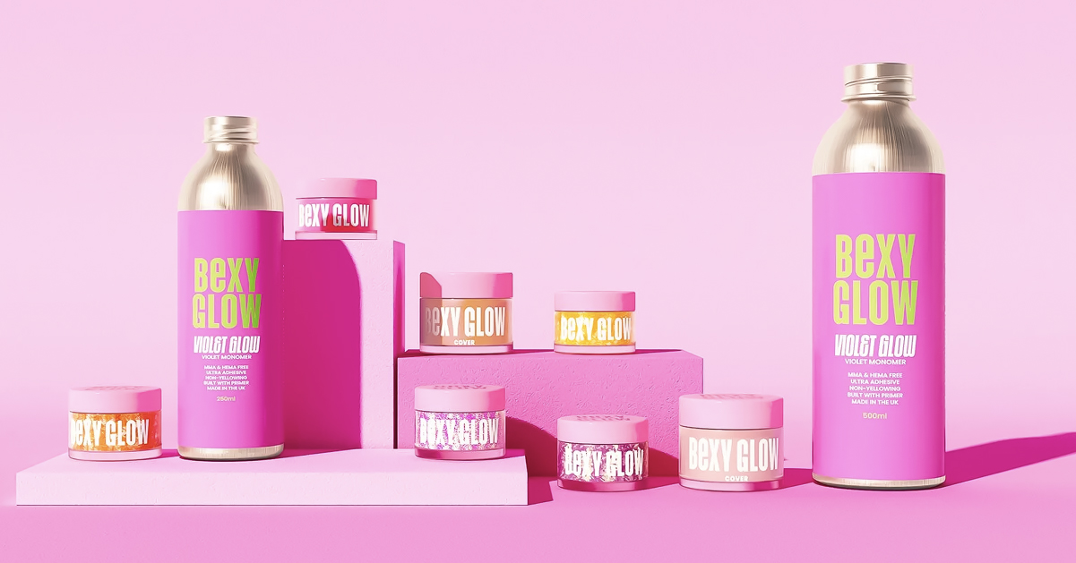 Bexy Glow products - brand & logo designed by Create8