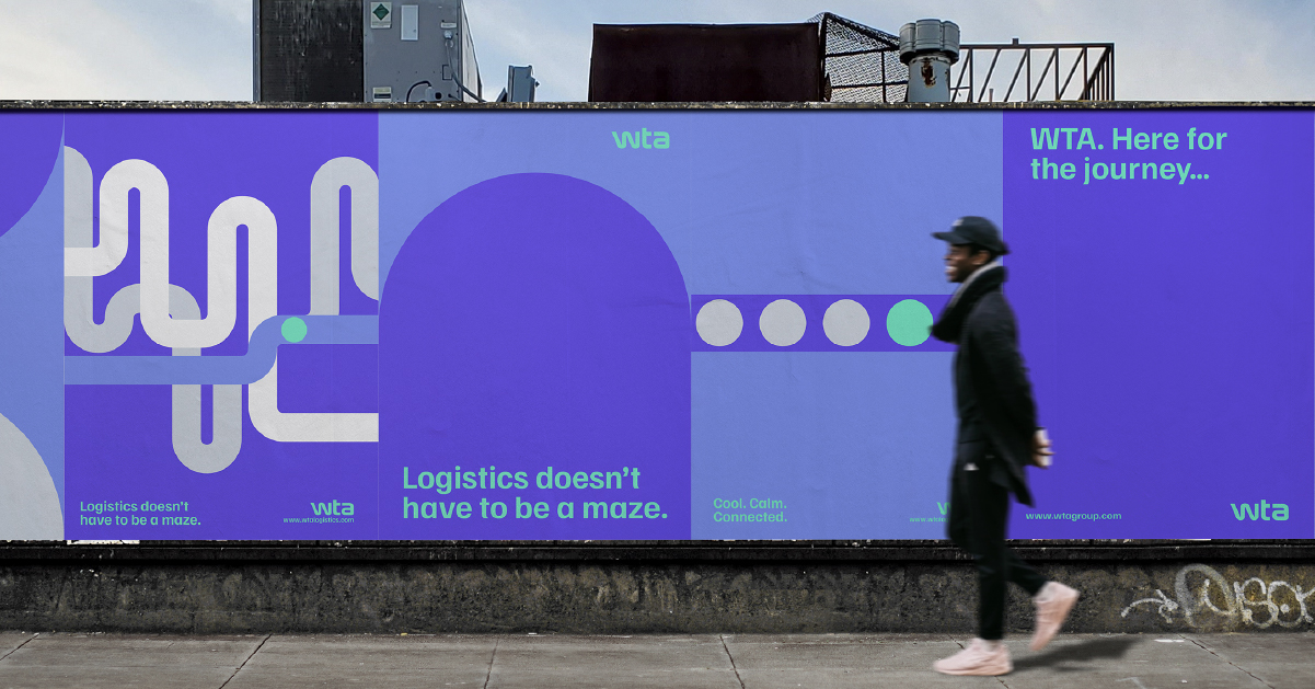 WTA billboards - brand & logo designed by Create8