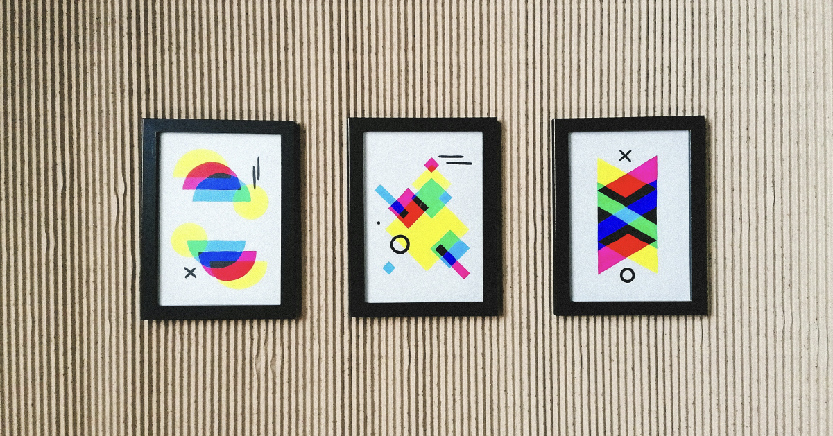 CMYK printed coloured posters