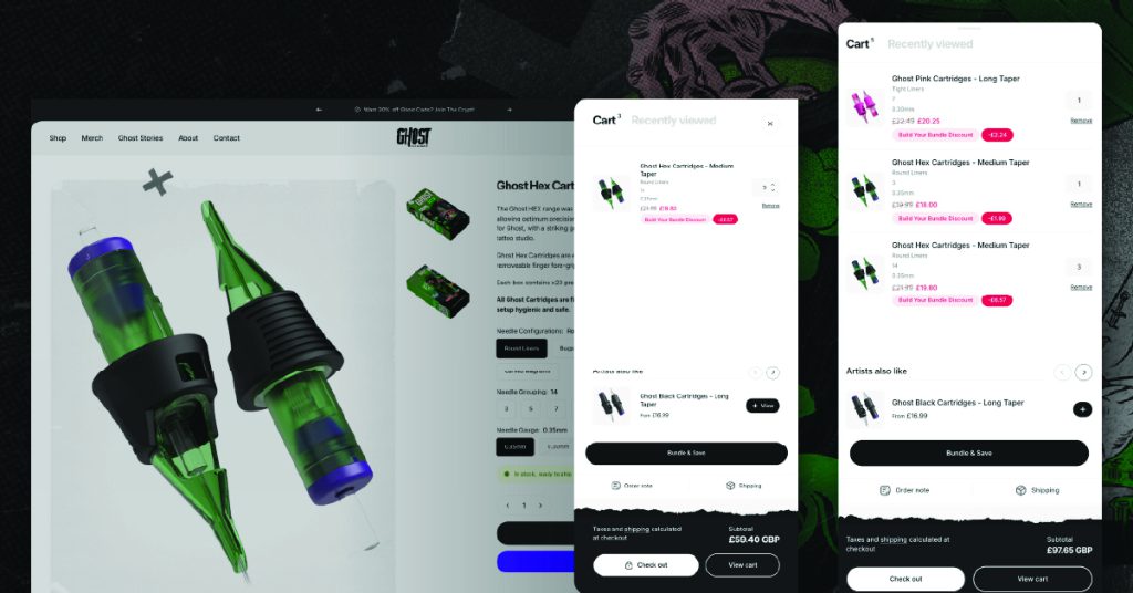 Ghost Cartridges Checkout - Designed by Create8
