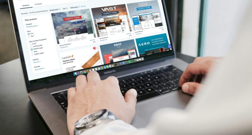 Person shopping online