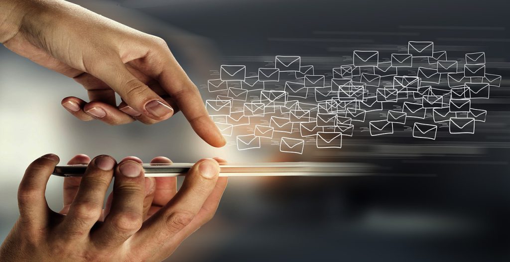 Smartphone receiving emails