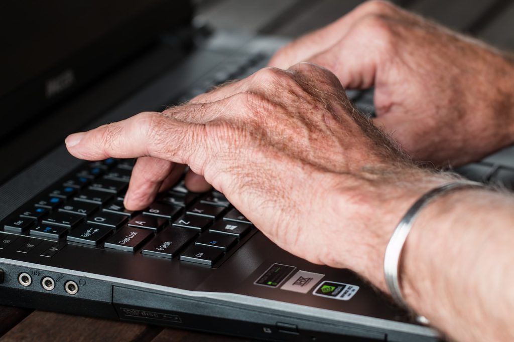 Typing out an email