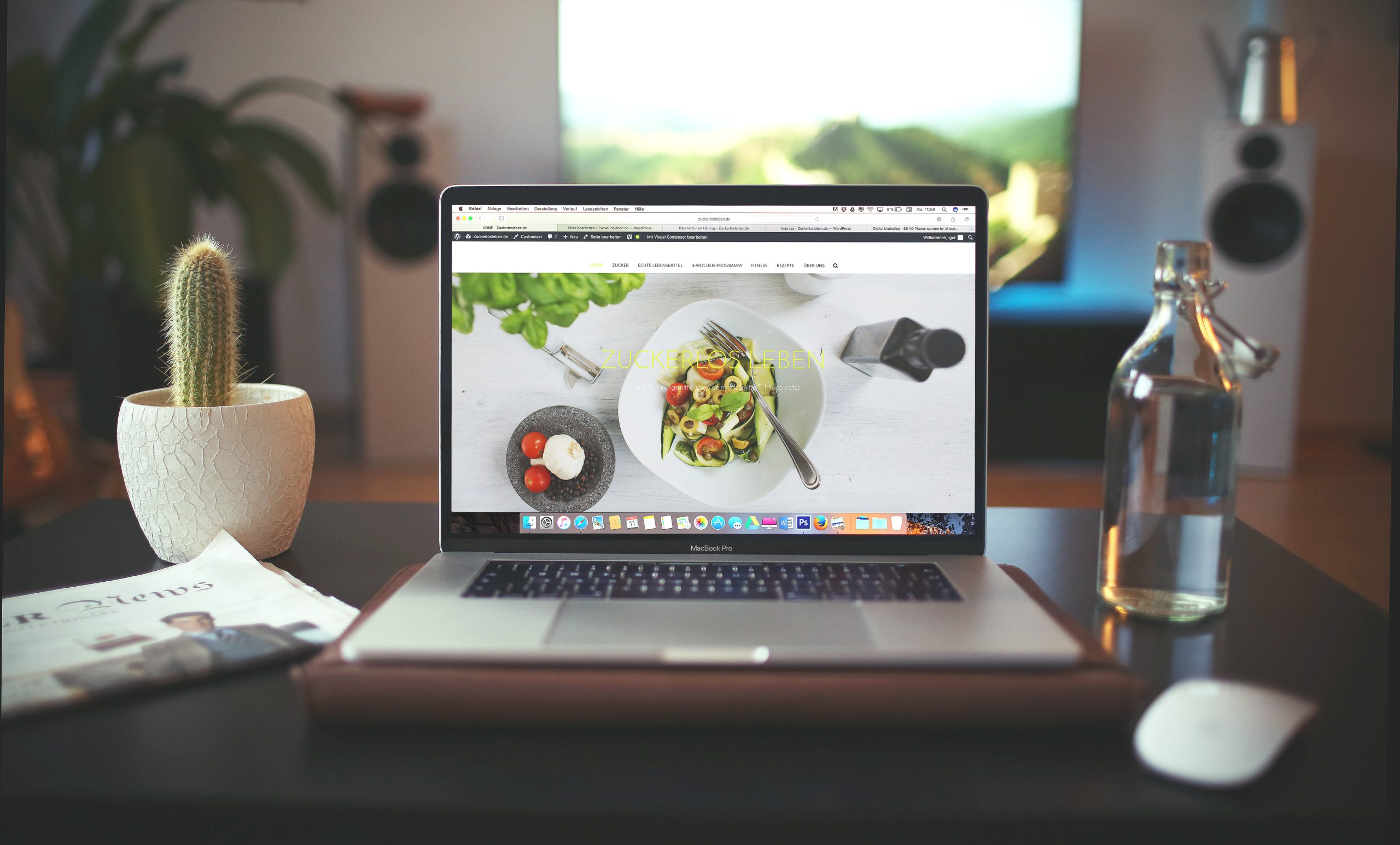 Webpage displayed on a laptop screen