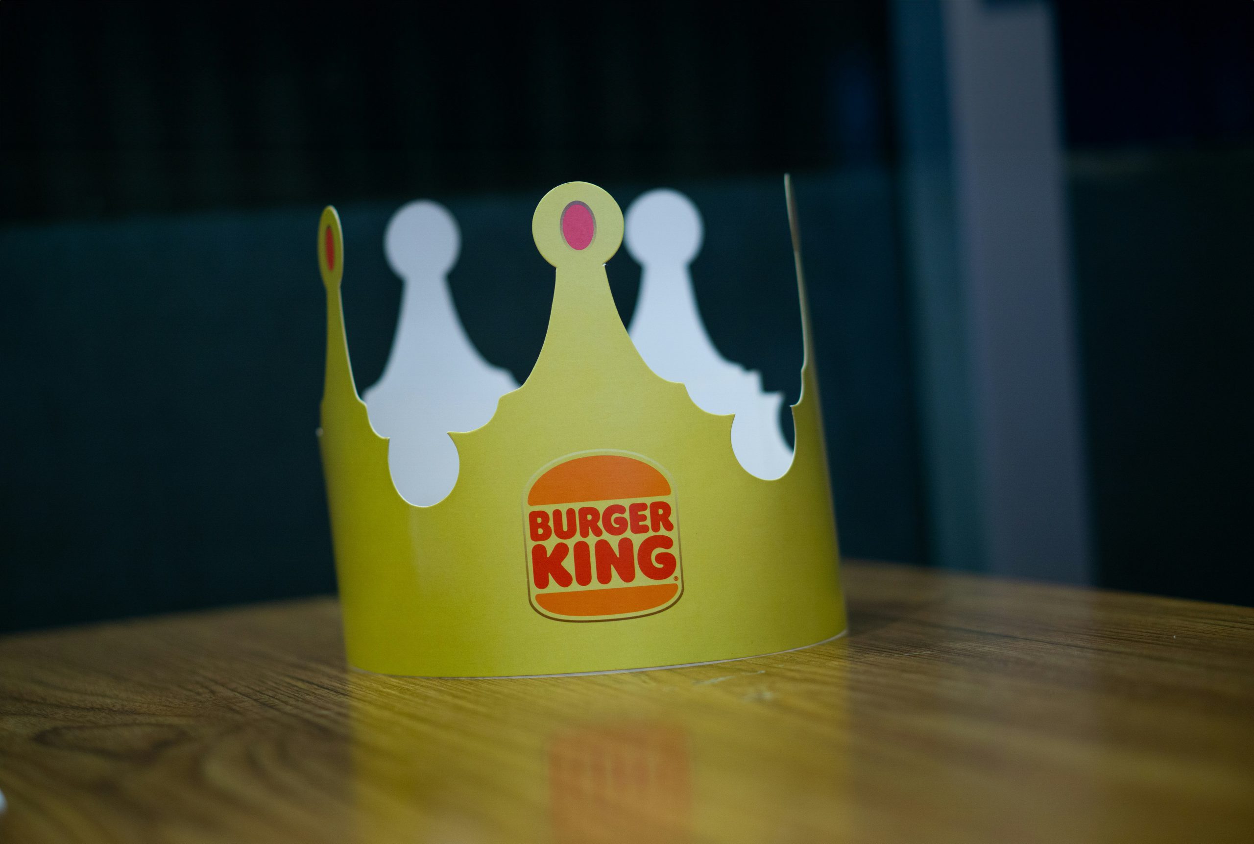 Burger King crown with nostalgic branding
